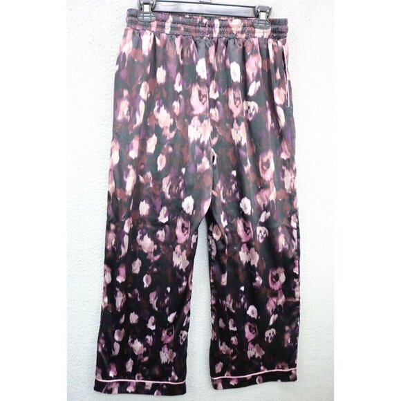 Jason Wu Short Sleeve Button-Up Satin Pajama Set-Medium-Drawstring-Pockets - Picture 7 of 16